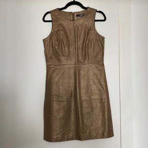 Badgley Mischka Dress. Size 4. Metallic Brown.